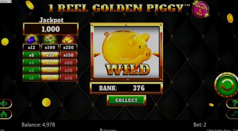 Play 1 Reel Golden Piggy by Spinomenal at 1Win Casino