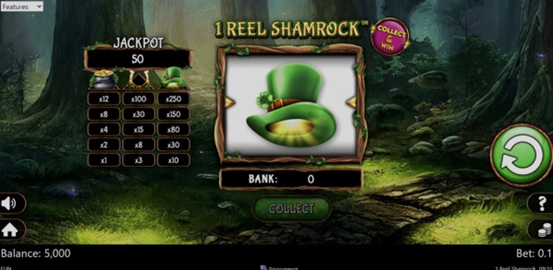 Play 1 Reel Shamrock by Spinomenal at 1Win Casino