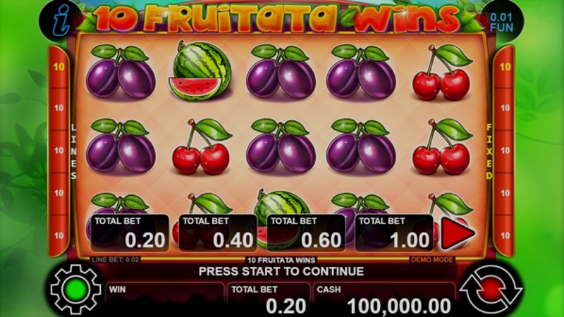 Play 10 Fruitata Wins by Ct Interactive at 1Win Casino