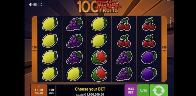 Play 100 Flaring Fruits in Vietnam at 1Win Casino