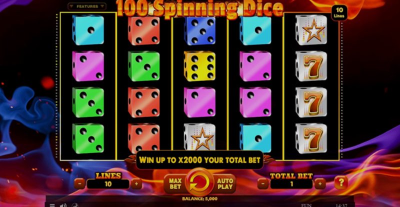 Play 100 Spinning Dice by Spinomenal at 1Win Casino