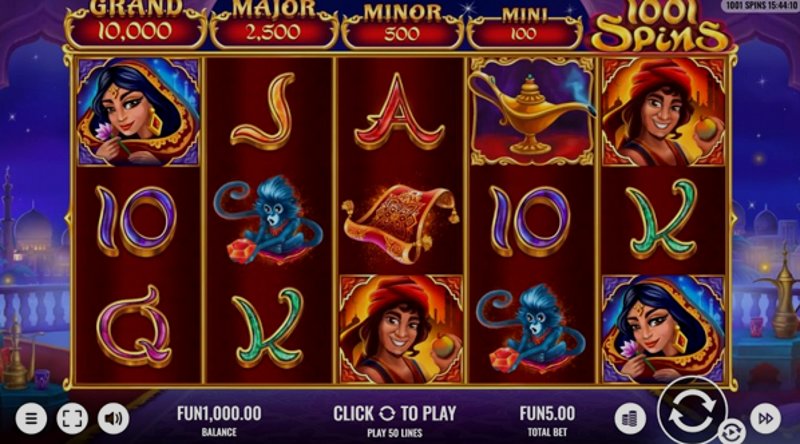 Play 1001 Spins by Platipus at 1Win Casino