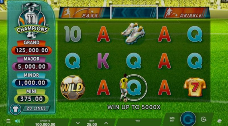 Play 11 Champions by Games Global at 1Win Casino