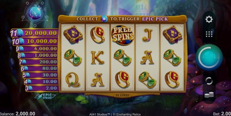 Play 11 Enchanting Relics by Games Global at 1Win Casino