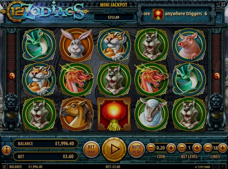 Play 12 Zodiacs by Habanero at 1Win Casino