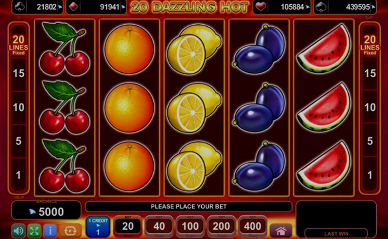 Play 20 Dazzling Hot by Amusnet at 1Win Casino