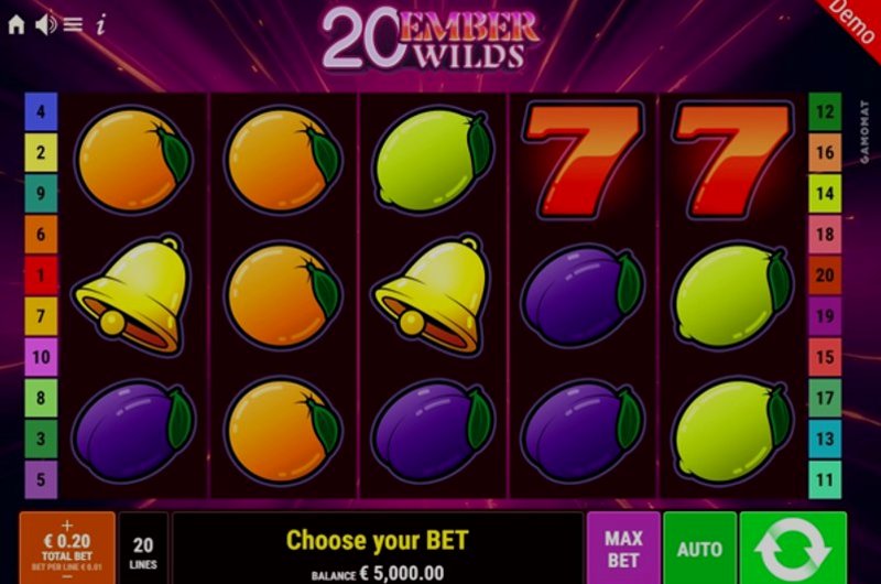 Play 20 Ember Wilds by Gamomatgames at 1Win Casino