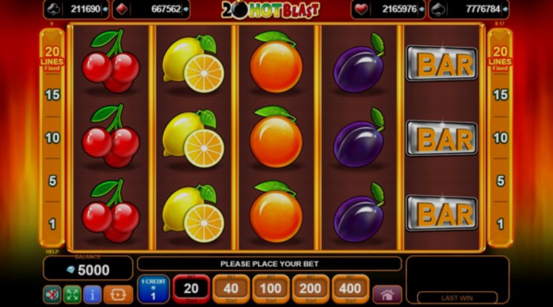 Play 20 Hot Blast by Amusnet at 1Win Casino