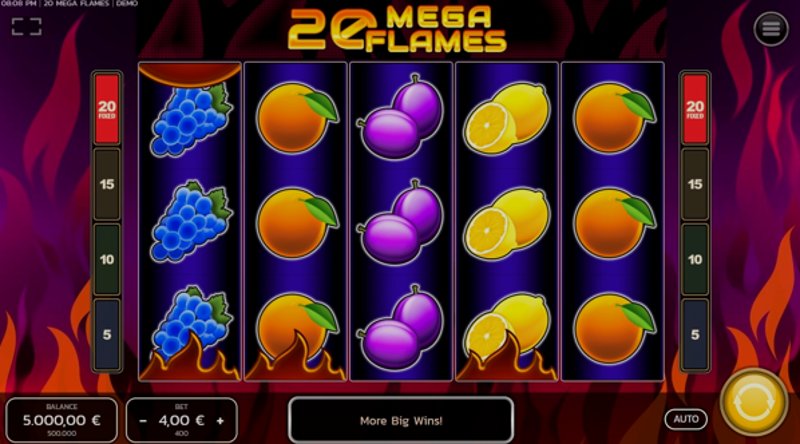 Play 20 Mega Flames by Fazi at 1Win Casino