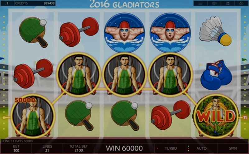 Play 2016 Gladiators by Endorphina at 1Win Casino