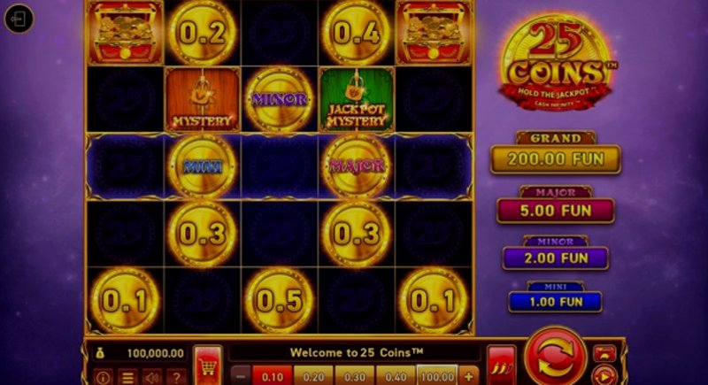 Play 25 Coins by Wazdan at 1Win Casino