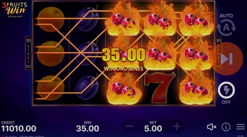 Play 3 Fruits Win: 10 lines by Playson at 1Win Casino