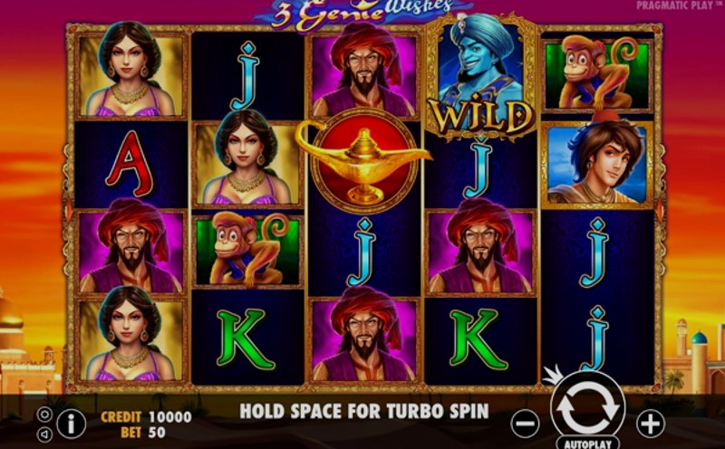 Play Genie Wishes by Booming at 1Win Casino