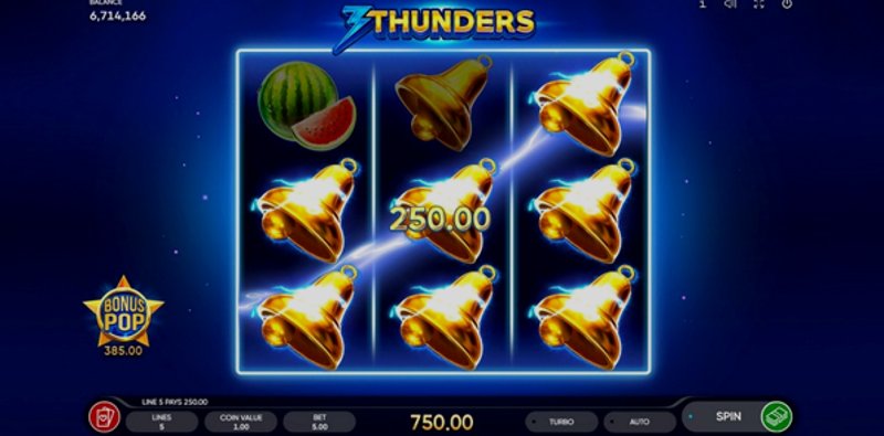 Play 3 Thunders by Endorphina at 1Win Casino