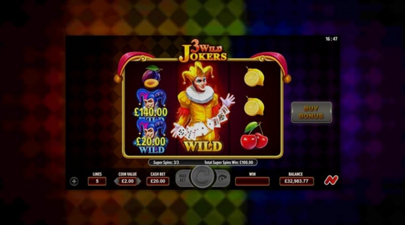 Play 3 Wild Jokers by Netgaming at 1Win Casino