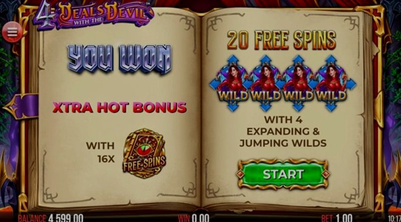 Play 4 Deals With The Devil by Relax at 1Win Casino