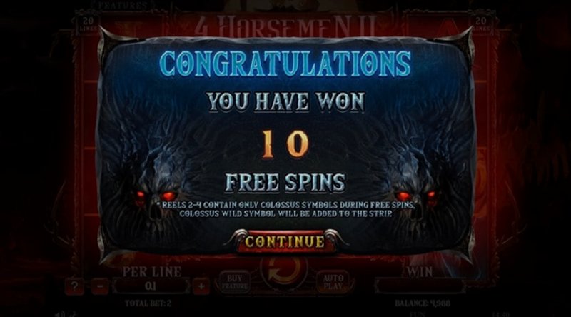 Play 4 Horsemen 2 by Spinomenal at 1Win Casino