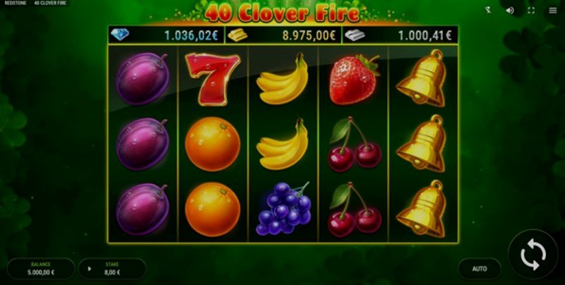 Play 40 Clover Fire by Fazi at 1Win Casino