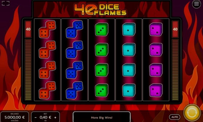 Play 40 Dice Flames by Fazi at 1Win Casino