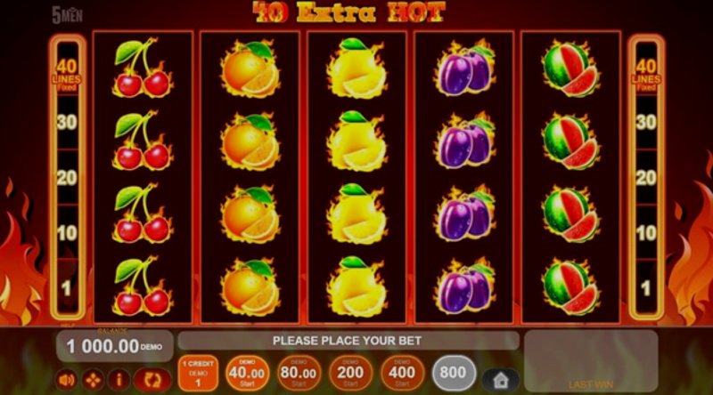 Play 40 Extra Hot by 5 Men Gaming at 1Win Casino