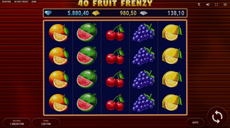 Play 40 Fruit Frenzy by Fazi at 1Win Casino