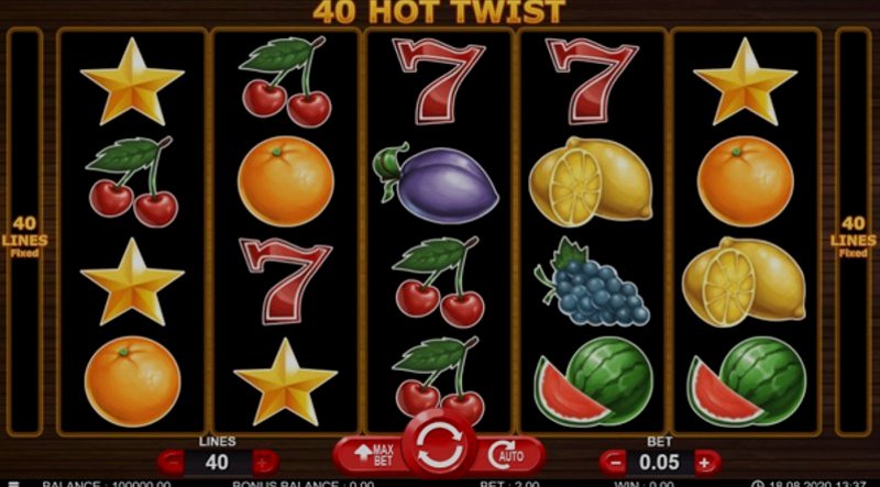 Play 40 Hot Twist by 7mojos Slots at 1Win Casino