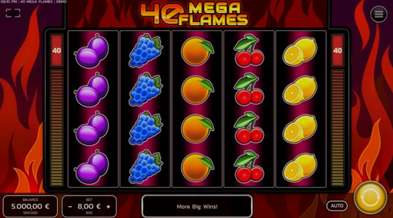 Play 40 Mega Flames by Fazi at 1Win Casino