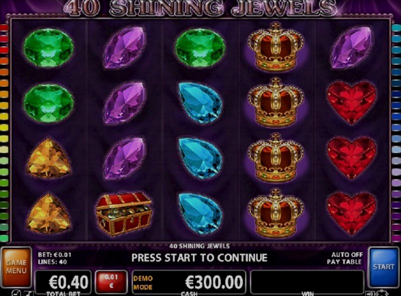 Play 40 Shining jewels by Ct Interactive at 1Win Casino