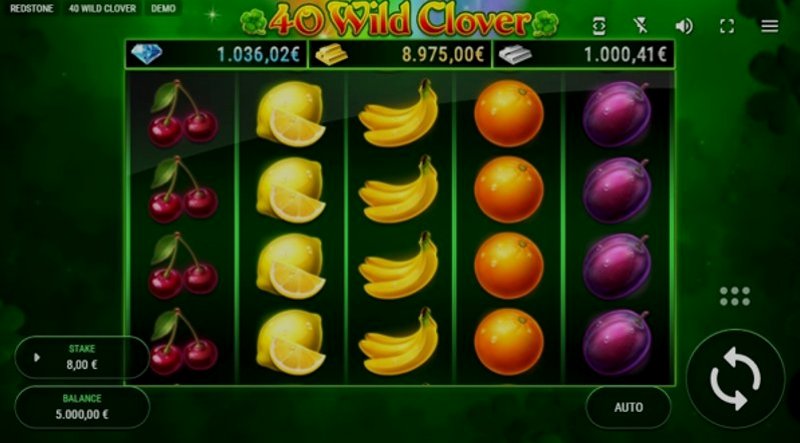 Play 40 Wild Clover by Fazi at 1Win Casino