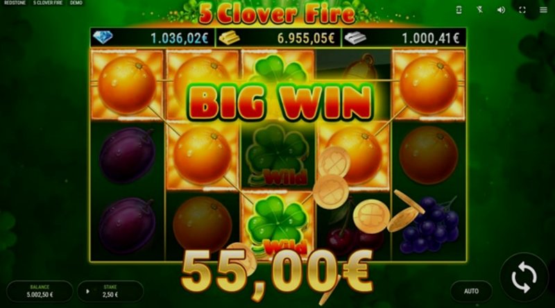 Play 5 Clover Fire by Fazi at 1Win Casino