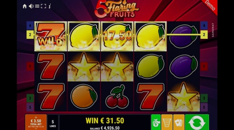 Play 5 Flaring Fruits by Gamomatgames at 1Win Casino