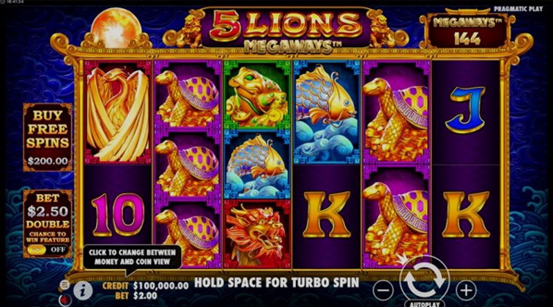 Play 5 Lions Megaways by Pragmatic at 1Win Casino