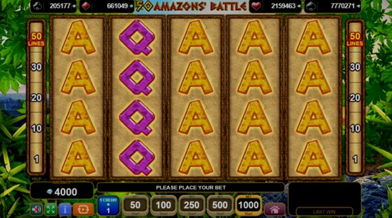 Play 50 Amazons Battle by Amusnet at 1Win Casino