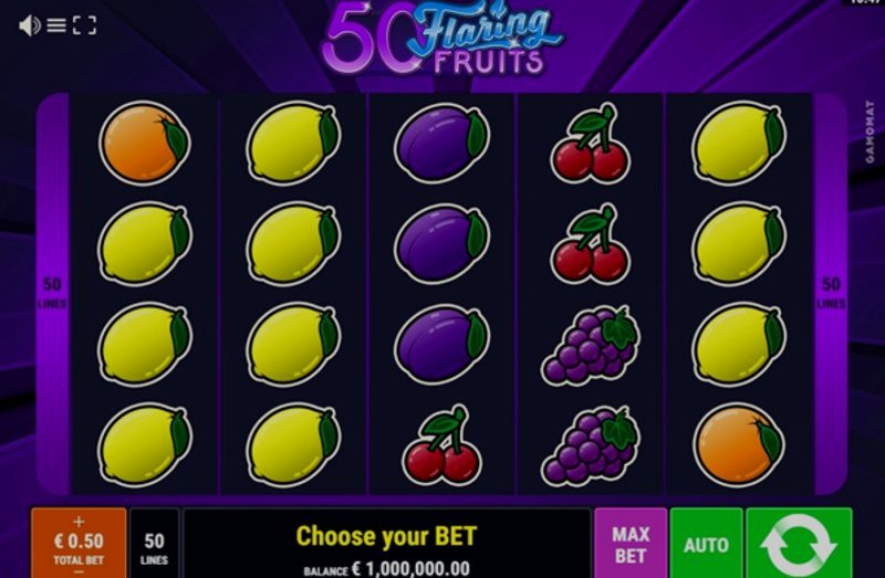 Play 50 Flaring Fruits by Gamomat Standard at 1Win Casino