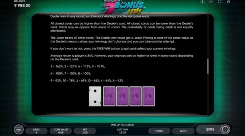 Play 7 BONUS UP! by Endorphina at 1Win Casino