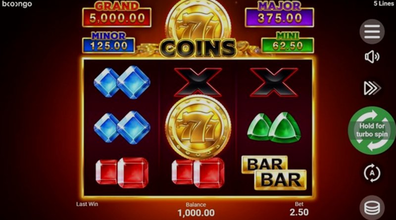 Play 777 Coins by 3 Oaks Gaming at 1Win Casino