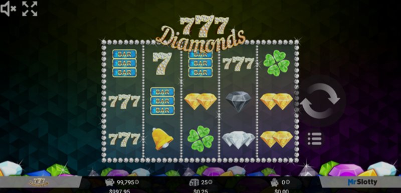 Play 777 Diamonds by Mrslotty at 1Win Casino