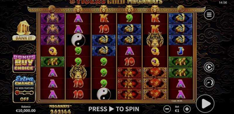 Play 8 Tigers Gold Megaways by Skywind at 1Win Casino