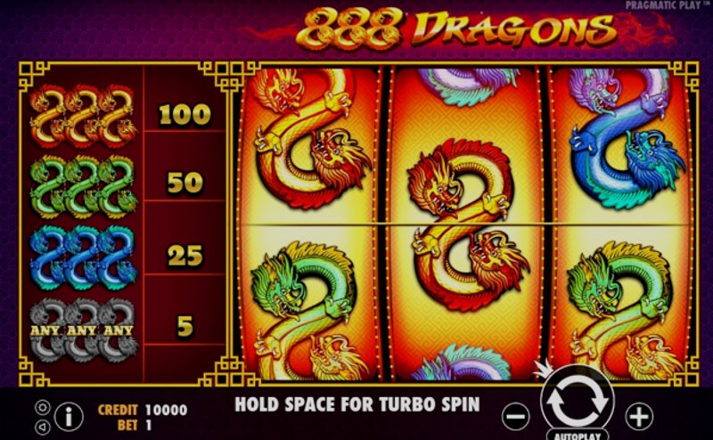 Play 888 Dragons by Pragmatic at 1Win Casino