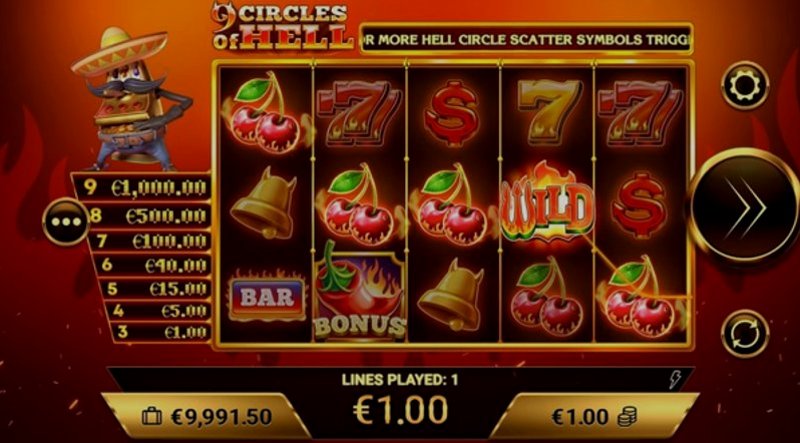 Play 9 Circles of Hell by Amigogaming at 1Win Casino