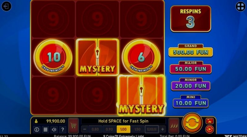 Play 9 Coins™ Extremely Light by Wazdan at 1Win Casino