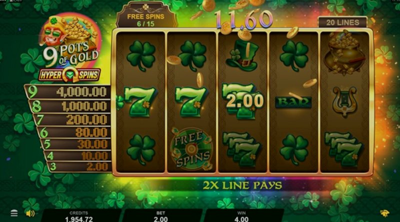 Play 9 Pots of Gold by Microgaming at 1Win Casino