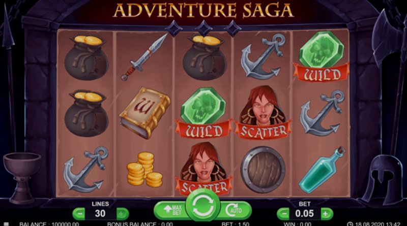 Play Adventure Saga by 7mojos Slots at 1Win Casino