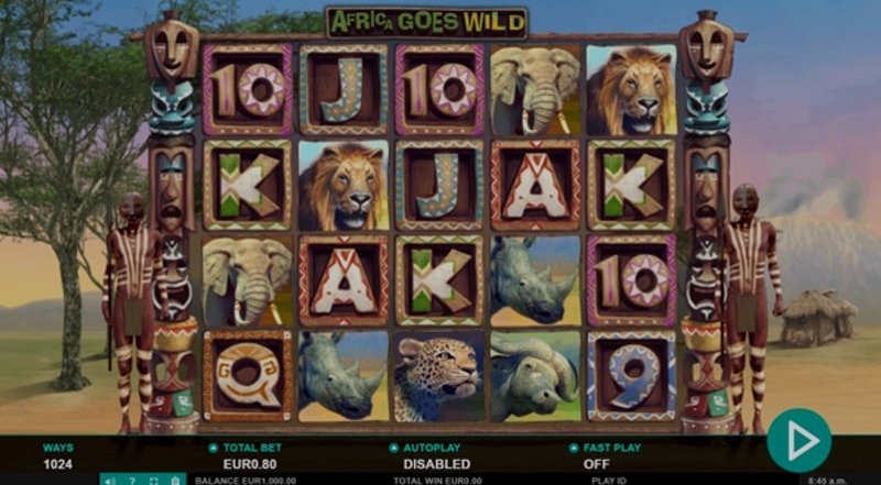 Play Africa Goes Wild by Leander at 1Win Casino