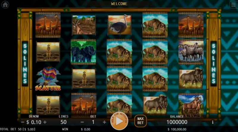 Play Africa Run by Kaga at 1Win Casino