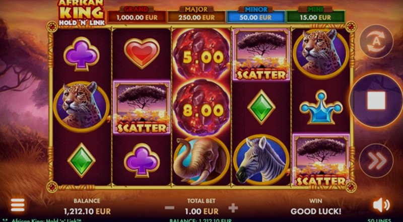 Play African King by Netgame at 1Win Casino