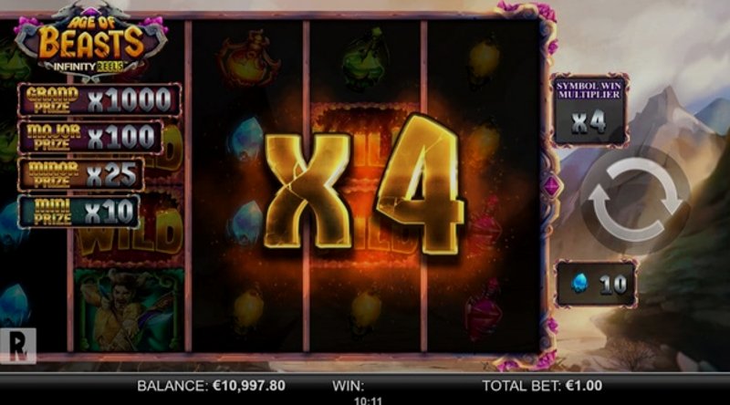 Play Age Of Beasts Infinity Reels by Yggdrasil at 1Win Casino