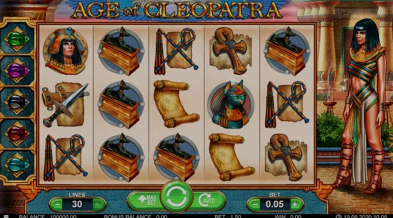 Play Age of Cleopatra by 7mojos Slots at 1Win Casino