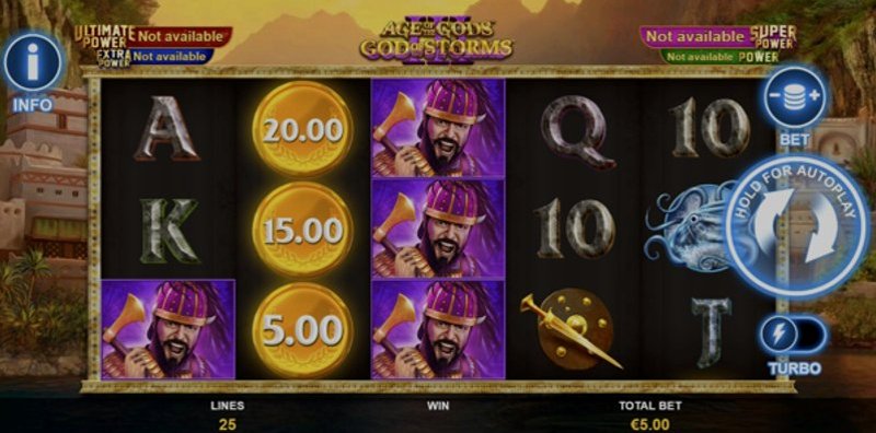 Play Age of the Gods: God of Storms 3 by Playtech at 1Win Casino