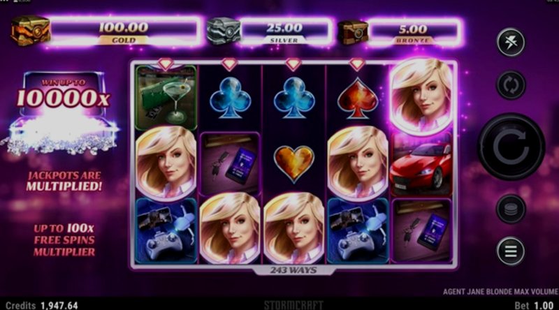 Play Agent Jane Blonde Max Volume by Games Global at 1Win Casino